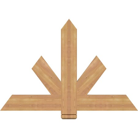 Ekena Millwork Kennewick Timber Gable Bracket, Western Red Cedar, 48"W x 32"H x 1 1/2"D x 5 1/2"F, 16/12 Pitch GBW048X32X0206KEN00SWR